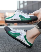 Men's Fashion Soft-soled Half Slippers Men Summer Trendy Bottom Casual Shoes Breathable Slip-on Shoes Sneakers Zapatos De Hombre