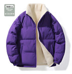 Winter Cotton Coat for Men - New Style, Lamb Hair Padded Cotton Coat, Double-sided Wear, Loose and Warm Cotton Jacket for Women