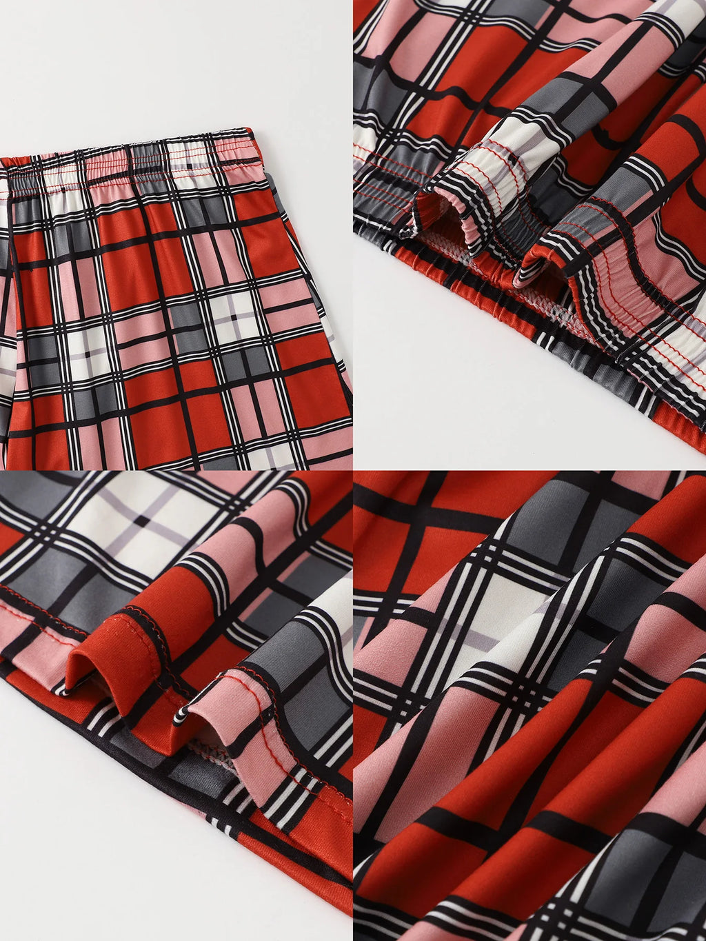 Men Panties Men's Polka Plaid Pants with Flat Corners Loose and Comfortable Skin Friendly Fat Pants Breathable Men Underpant