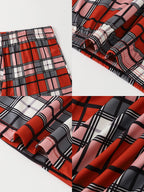 Men Panties Men's Polka Plaid Pants with Flat Corners Loose and Comfortable Skin Friendly Fat Pants Breathable Men Underpant