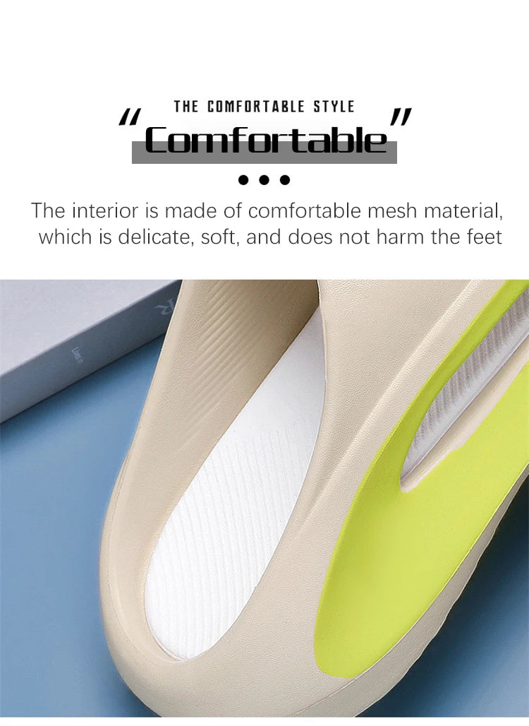 New Men Slippers Slides with a Sense High Aesthetic Value External Wear Anti Slip Thick Bottom, Beach Cool Slippers for Men