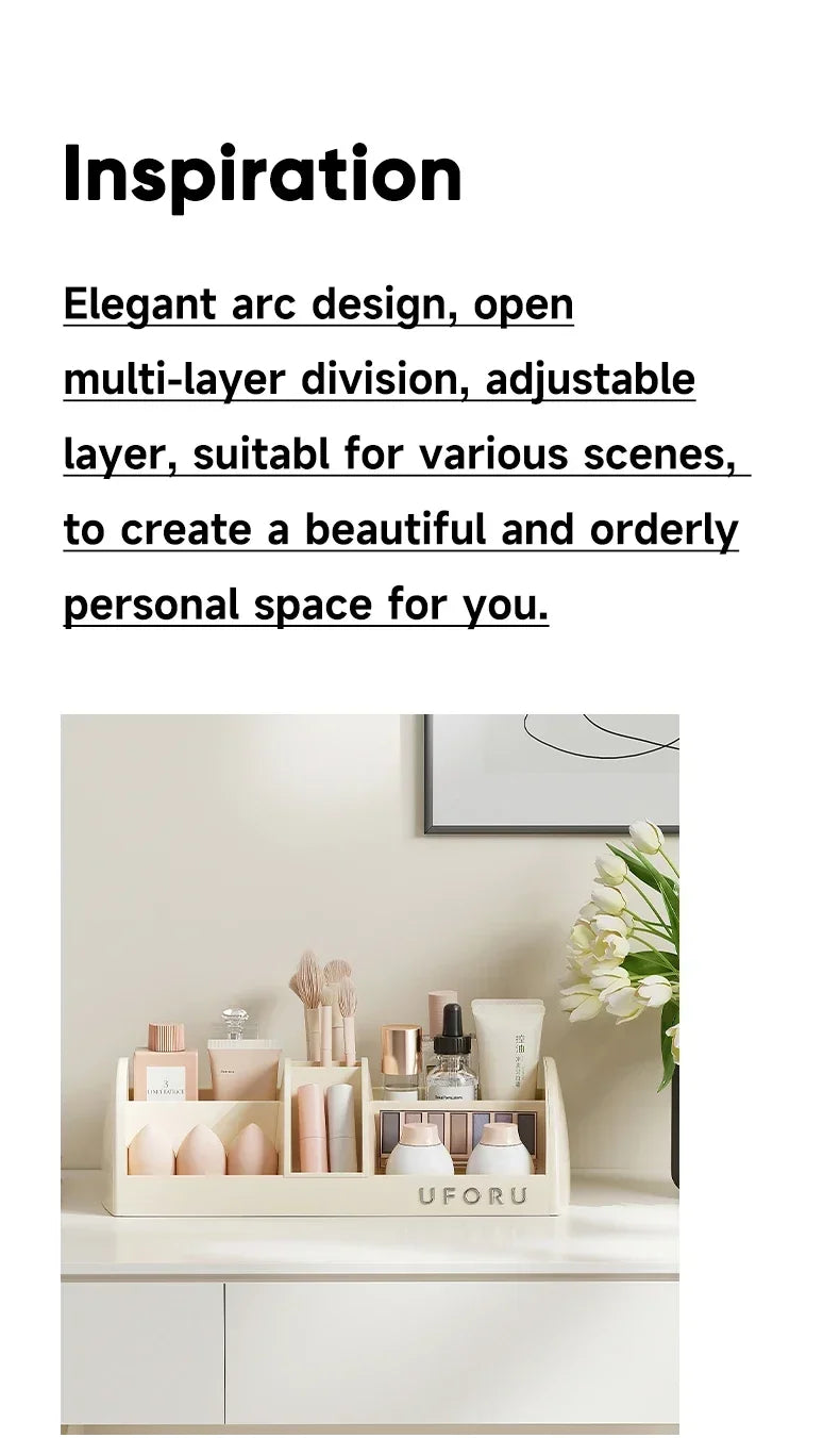 Cosmetics Storage Box Home Dressing Table Desktop Large Capacity Multi-functional Skin Care Products Compartment Shelf