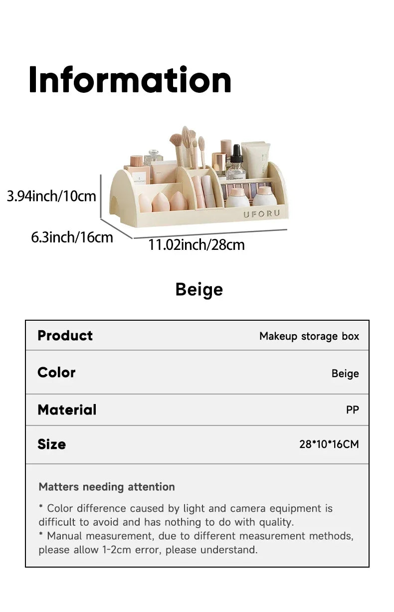 Cosmetics Storage Box Home Dressing Table Desktop Large Capacity Multi-functional Skin Care Products Compartment Shelf