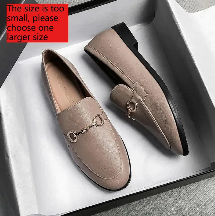 Womens Shoes Flats Loafers Ladies Fashion Leather Brand Sneakers Womens Designer Flat Ladies Shoes Woman Luxury Female Footwear