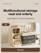 Cosmetics storage box Home dressing table advanced sense large capacity lipstick skin care multifunctional points Shelf