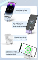 Magnetic Power Bank with Bracket 50000 MAh Large Capacity Built-in PD20W Two-way Fast Charging External Battery for iPhone