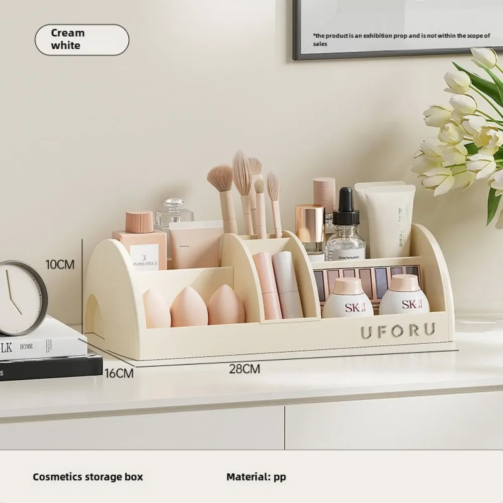 Cosmetics Storage Box Home Advanced Sense Dressing Table Desktop Capacity Multi-functional Skin Care Products Compartment Shelf