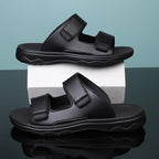 Men Sandals Summer Leisure Beach Holiday Outdoor Male Retro Comfortable Casual Sandals leather Men Flip Flops