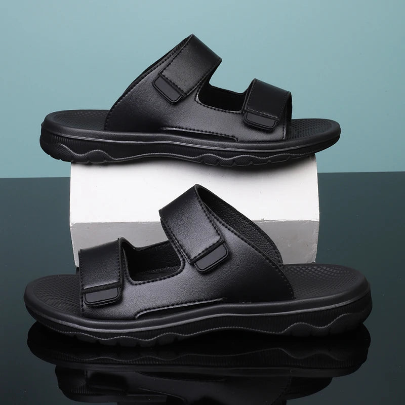 Men Sandals Summer Leisure Beach Holiday Outdoor Male Retro Comfortable Casual Sandals leather Men Flip Flops