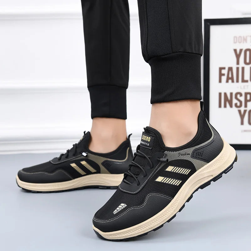 Flat Shoes for Men, Non-Slip Soft Soles, Comfortable Dad Shoes for Middle-Aged and Elderly People, Walking Shoes for Men, Spring and Autum New Casual Shoes