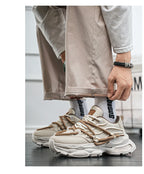 Fashion Shoes For Men White Sneakers Male Platform Walking Shoes Punk Lace Up Outdoor Men’s Outdoor Breathable Sneakers