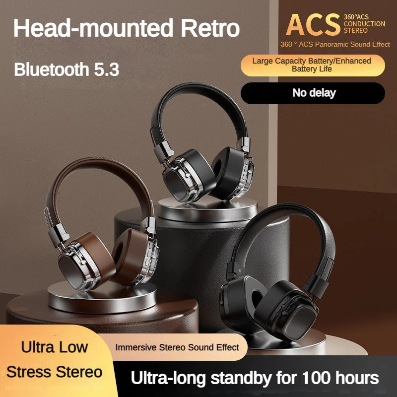 Head-mounted Headphones Wireless Bluetooth Earphones With Mic Headset Noise Cancelling Fone Gamer Stereo Sounds Free Shipping