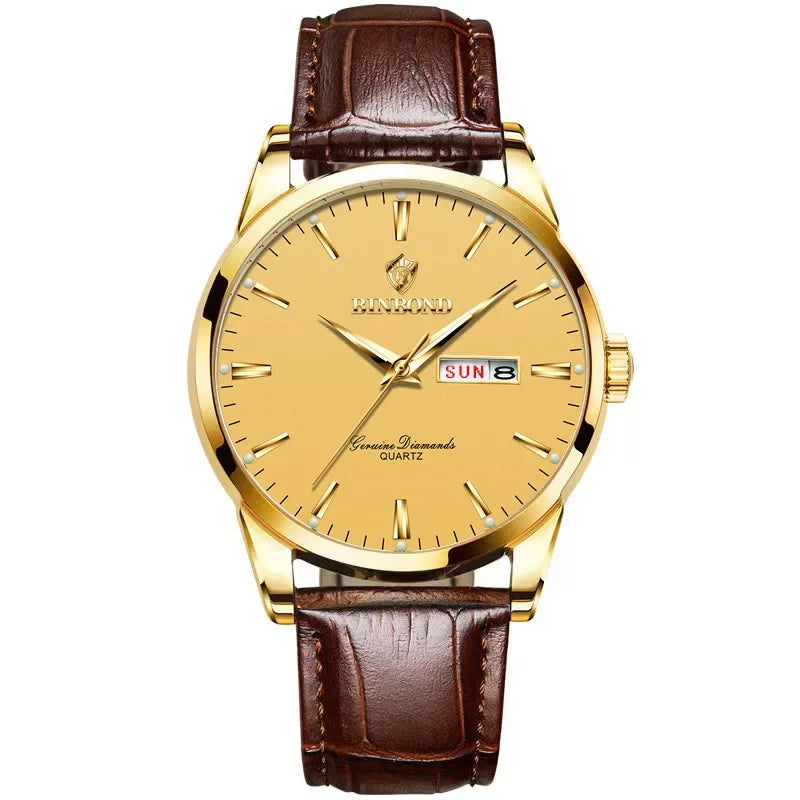 Man Watch Top Luxury Brand Couple Watch For Women Men Waterproof Clock Male Calendar Quartz Wrist Watches Leather Strap Ladies