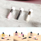 1 Set 1:12 Dollhouse Miniature Cosmetic Lipstick Pressed Powder Perfume Makeup Brush Model Doll Makeup Scene Decor Accessories