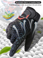 Autumn Winter Motorcycle Riding Gloves for Women Men Warm Fall-proof Windproof Moto Glove Colorful Reflective Touchscreen Glove