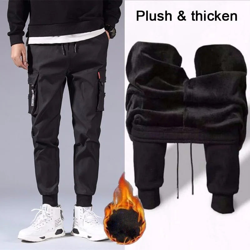 2024 New Trendy Solid Color Pants, Multi Flap Pocket Men's Cargo Pants, Loose Casual Outdoor Pants, Men's Work Pants oversized