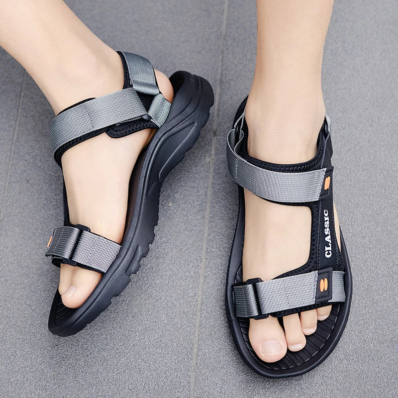 Men Sandals Summer Leisure Beach Holiday Sandals Men Shoes 2024 New Outdoor Sneakers Male Retro Comfortable Casual Sandals Men