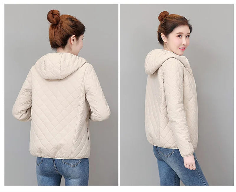 Winter Lambswool Coat 2025 Small Cotton-Padded Coat Women's Short Parkas Warm Cotton Jacket Joker Hooded Outwear Ladies Overwear