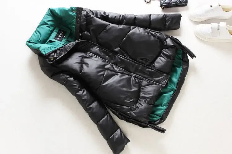 Winter Warm Coat Women's Fashion New Solid Color Hood Filled Down Cotton Coat Women's Clothing Winter Jacket Women 2023