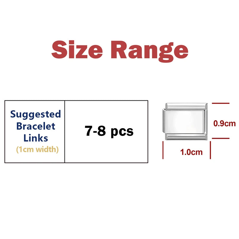 Y2K Charm Cherry Blessings Skirt Balloon Italian Charm Links Fit 9mm Bracelet Stainless Steel DIY Jewelry Making Birthday Gift