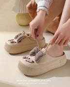 New Sandals DIY  Platform Sandals for Women 2025 Summer Thick Sole Beach Sandals Woman Flowers Non Slip EVA Clogs Garden Shoes