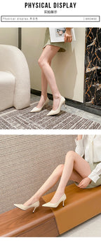 Female Heels Women Shoes Brand Women Pumps Office Ladies Working Shoes Solid Pointed Toe Dress Shoes Spring Autumn Plus Size 43