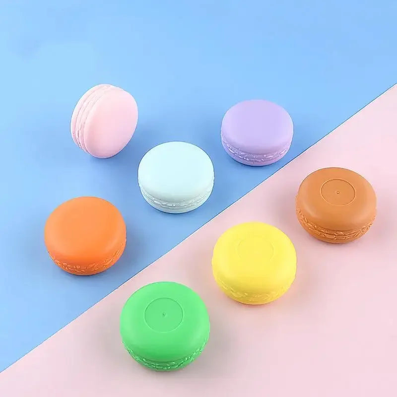 10G 20/50/100pcs Plastic Cosmetic Cream Containes, Candy Color Macarons Lipstick/Lip Balm Sub Package,Cute Eyeshadow Powder Case