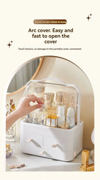 Cosmetic Storage Box Internet Celebrity Dust-Proof Cosmetic Storage Rack Desktop Skin Care Products Lipstick Dressing Table