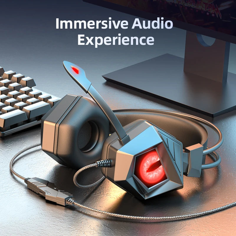 Headphones 3.5mm Wired Gaming Headset Earphones Music For PS4 Play Station 4 Game PC Chat computer With Microphone