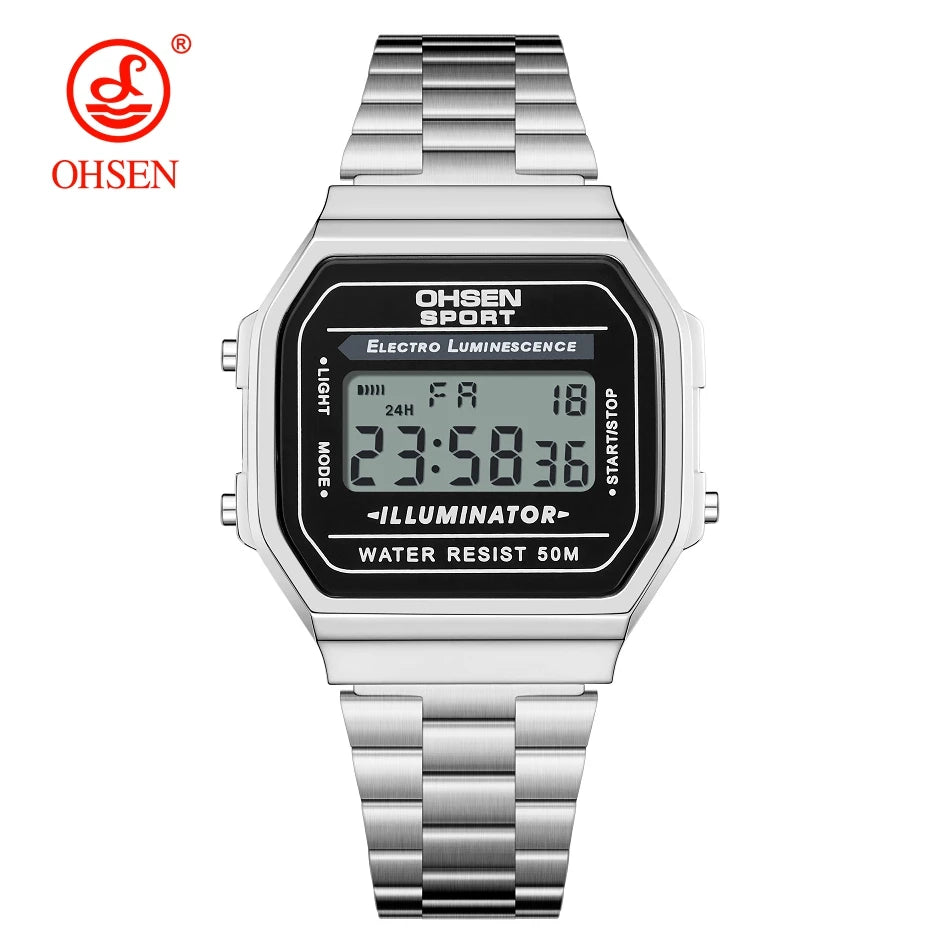 Digital Watches for Women Luxury Gold Ladies Sport Watch reloj mujer Stainless steel Electronic Watch Alarm Clocks Gifts