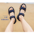 Men's Sandals 2022 Beach and Sea Casual Shoes Sandal for Men Summer Male New Slippers Wears Genuine Leather Man Flip Flops