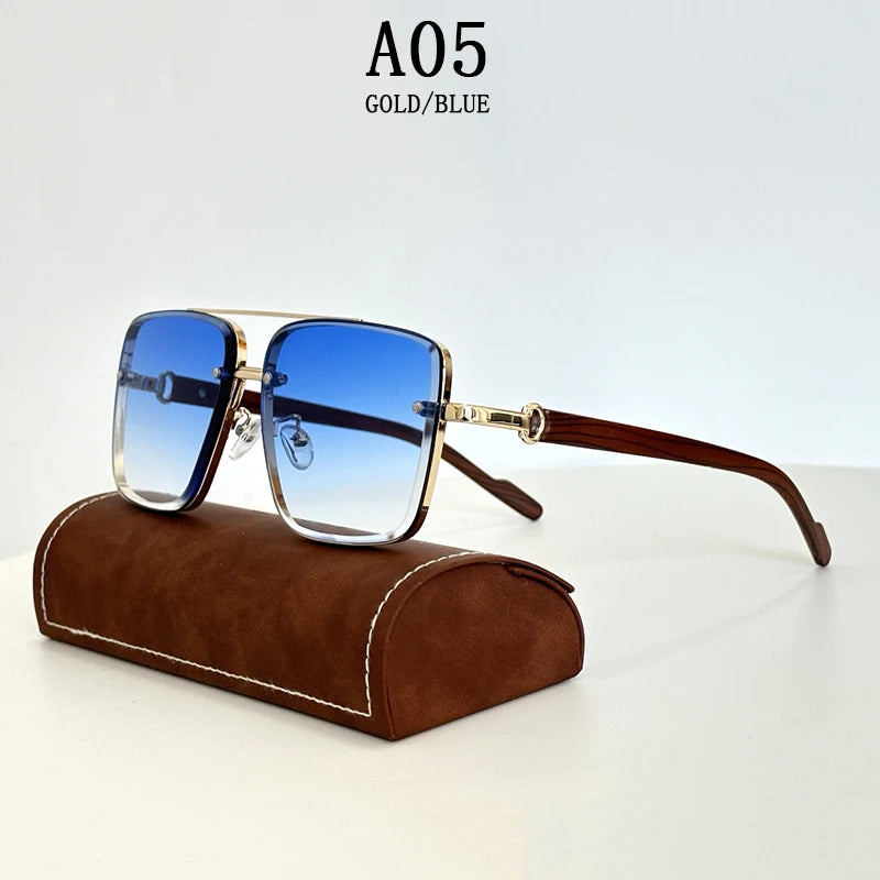 2023 Sunglasses For Men Square Sunglasses Women Trendy Luxe Vintage Fashion Glasses Retro Steampunk Shades Gafas De Sol Hombre