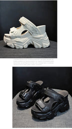 Women Slippers Female Sandals 10CM High Heels Ladies High Platform Beach Slides New 2025 Summer Chunky Flip Flops Woman