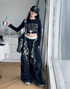 Pants Two Pieces Set Grid Trousers Tops Suits Casual Daily Childrens Clothes 2025 New Fashionable Children Autumn Clothing Girls