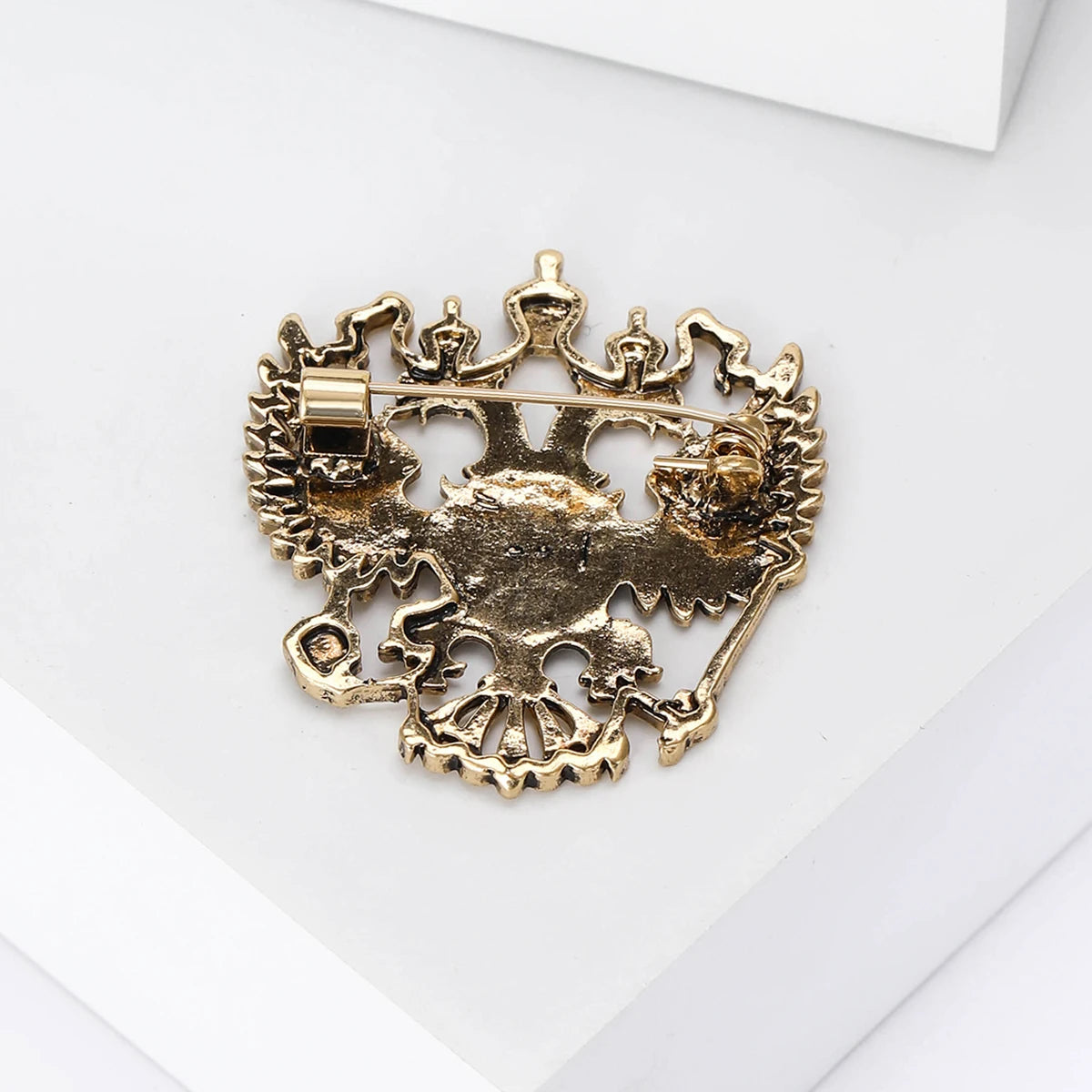 Beaut&Berry Retro Men's Double Headed Eagle Brooch Alloy Animal Pin Fashion Accessory Men's Jewelry Accessories Gift