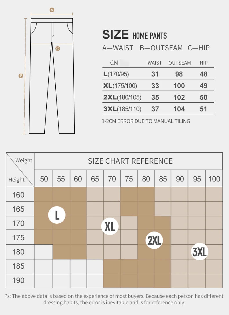 Pajama Pants Men's Pants Pure Cotton Home Pants Thin Summer Loose Plaid Cotton Home Pants Spring & Fall Air-Conditioned Pants