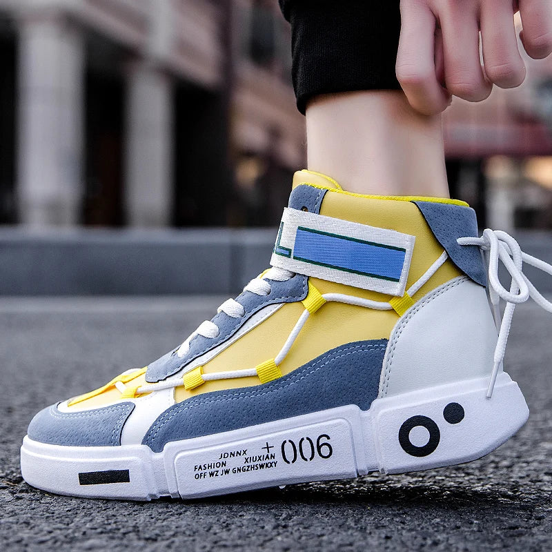 Men's Sneakers New In High Top Running Shoes Round Toe Platform Shoes Casual Fashion for Men Sneakers Breathable Fashion Lace-up