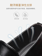 Men's Shoes Loafers Dress Man British Casual Single Leather Small Square Toe Mens Genuine Shoe Formal Black Elegant Good Quality