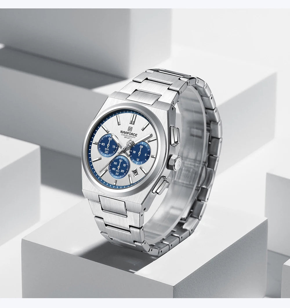 NAVIFORCE Luxury Couple Watches Set - Men's And Women's Fashion Quartz Wristwatches Waterproof Stainless Steel 2025 New Arrival