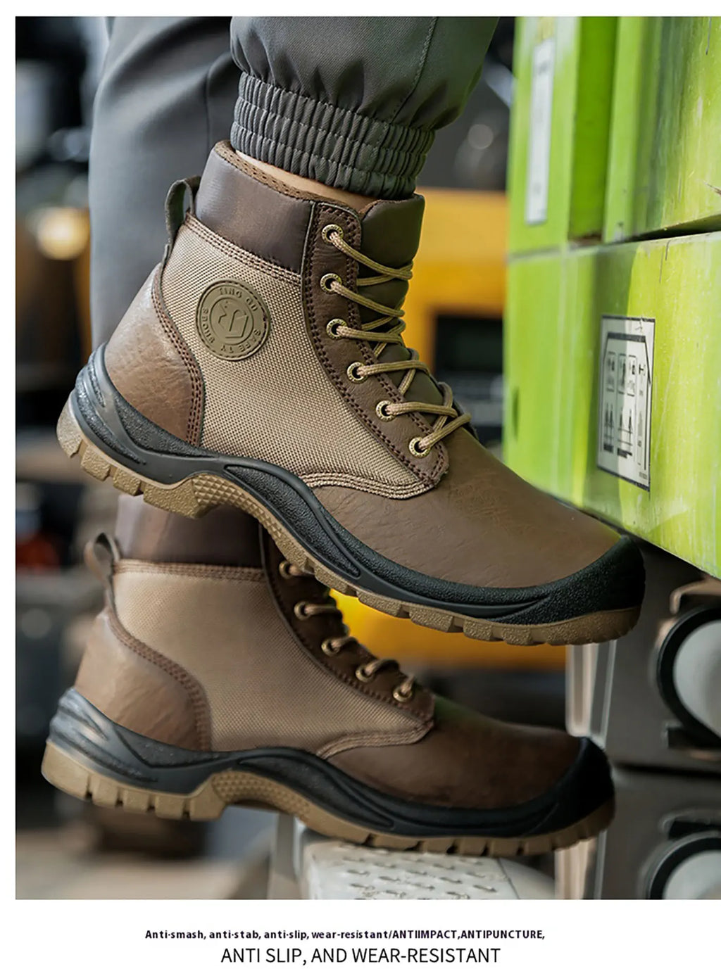 Men's safety shoes are anti smashing, anti piercing, anti-static, anti slip, wear-resistant, and splash proof work shoes