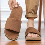 Men's Slippers for Home in Solid Colors Flat Heels Low Cuffs Convenient To Wear Spring and Summer Soft-soled Anti-slip Slippers