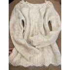 Winter Woman Korean Fashion Cute Pullover Sweet 2000s Sweater Elegant Oversize Knitwears Designer Aesthetic Chic Female Autumn