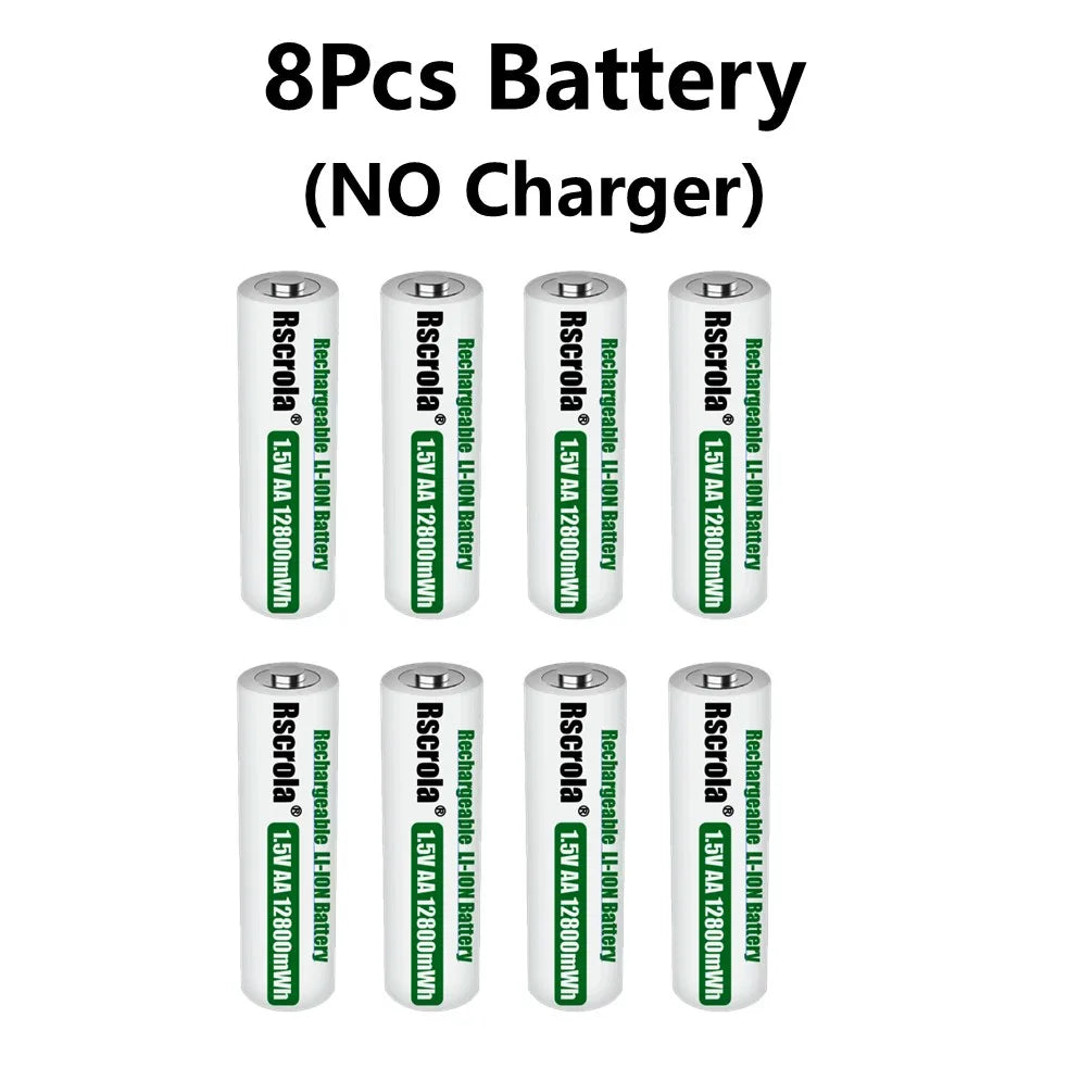 Portable AA Rechargeable Battery Fast Charge 1.5v Li-ion Battery Smart Battery Charge Protection Waterproof Dustproof Shockproof