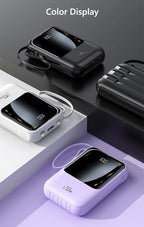 20000mAh Power Bank Suitable IPhone Huawei Xiaomi Portable Battery  Fast Charging Built-In with 4-Wire Digital Display External