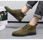 2025Men's Shoes High-top Casual Shoes High Quality Suede Chelsea Boots Fashion British Ankle Boots Business Oxfords Dress Shoes
