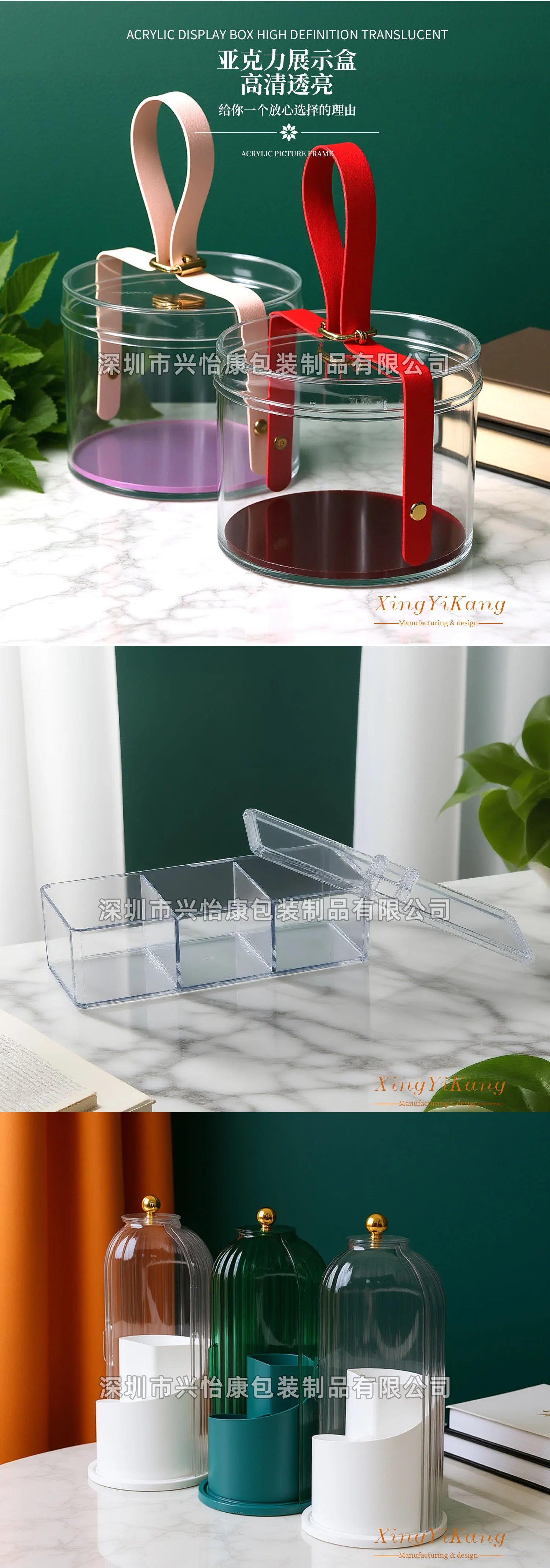 Cosmetics storage box, rotating dustproof storage cylinder, makeup brush, lipstick pen holder, integrated dresser, desktop rack.