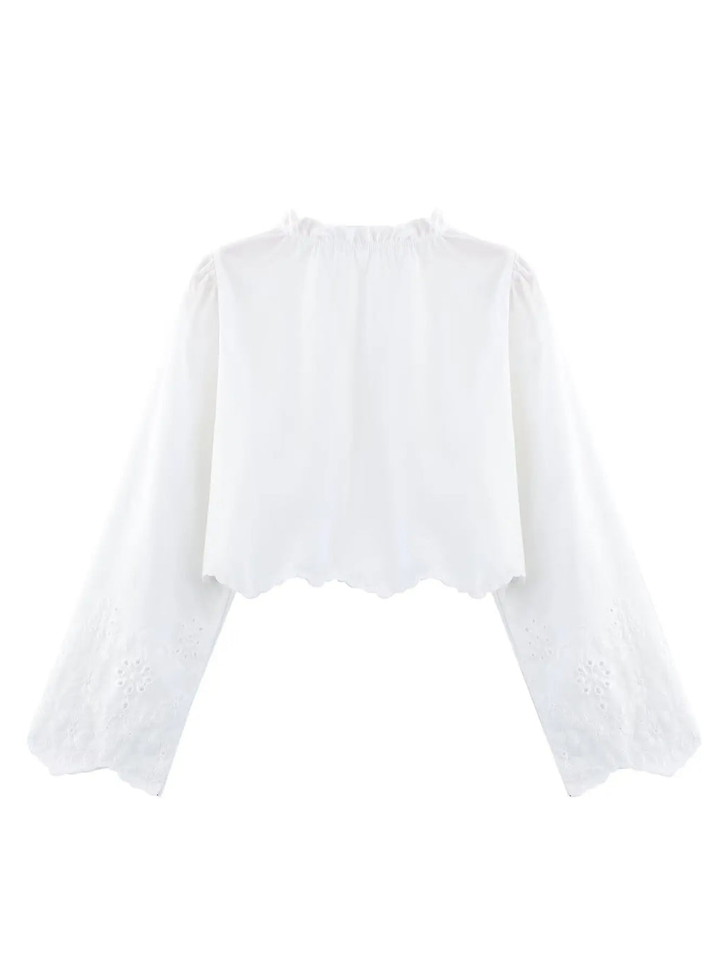 Embroidered Blouse Top Boho Chic Hawaiian Summer Vintage Ruffle Crop Shirts Female Elegant Women's Shirt Tops Woman 2025