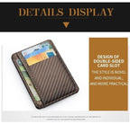 Men's Slim Minimalist Front Pocket Wallets Credit Card Holder Portable Leather Wallets