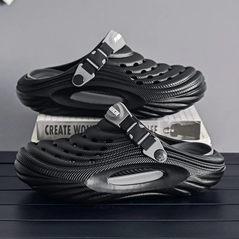 New Men Massage Slippers Slides Indoor Outdoor Sandals Beach Casual Shoes Comfortable Sole Men's Slippers