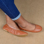 Women Ballet Flats Fashion Foldable Leather Loafers Soft Slip on Woman Luxury Brand Prom Ballerina Flats Wedding Party Shoes